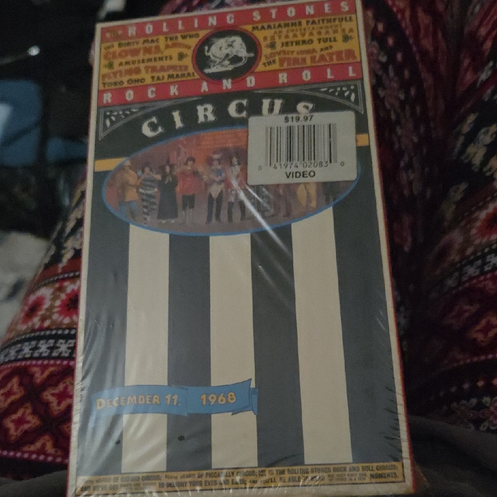 The Rolling Stones Rock and Roll Circus VHS - Black and Red